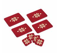 Set 4 Nordic Tovagliette & Sottobicchieri. Natale Pacchetto. Dining-Tablemats /