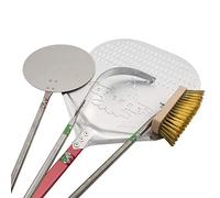 Set 4 Pale per Pizza Manico 120 cm, Diametro Pizza 36 cm, Set Professionale di Pale per Forno in Alluminio e Acciaio