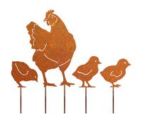 Set 4 Pali Decorativi per Pollo Creativi per Estetica Giardino Migliorata