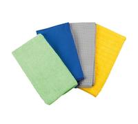 Set 4 panni assortiti in microfibra 40x30 cm • per la pulizia completa Moto