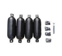 Set 4 parabordi in PVC con Corde, Nero o Blu, G0-G3(Black,G3)