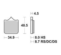SET 4 PASTIGLIE FRENO ANTERIORE RACING SBS 870 DS DUAL SINTER BMW S R (K47) 1000