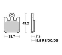 Pasticca Freno SBS p788-ds Moto Motore Ricambi Ciclomotore Accessori