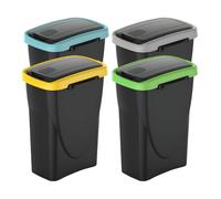 Set 4 Pattumiere 25 Litri | Contenitore Bidone Per Raccolta Differenziata - 06C