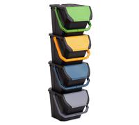 Set 4 pattumiere per raccolta differenziata Toomax assortiti
