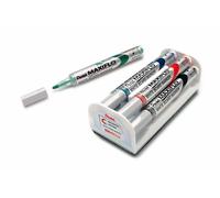 Set 4 pennarelli colorati Pentel Maxiflo con cancellino MWL5s-4n
