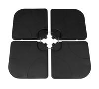 Set 4 Pesi Base Ombrellone Decentrato Quadrata Riempibile Nero
