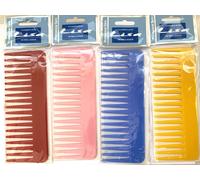 SET 4 PETTINE PER CAPELLI DENTI LARGHI COLORI MISTI PETTINI