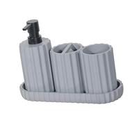 Set/4 Pezzi Accessori Bagno Portaspazzolino Dispenser Lozione Dispenser di Sapone Schiuma Vassoio di Vanità Bicchieri Resina Accessori Per Il Bagno