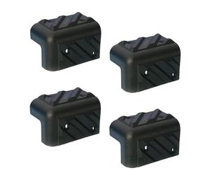 Set 4 Pezzi - Angolare di Protezione in Plastica per Casse Acustiche - 40x40x60 mm - Nero