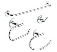 Accessori bagno ONE Metaform cromo 4pz porta asciugamani, rotolo, appendiabiti