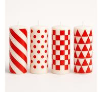 Set 4 Pezzi Candele Dell'Avvento 500 g CANDELE NATALIZIE NATALE CHRISTMAS