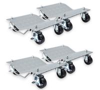 SET 4 PEZZI CARRELLI SPOSTA AUTO MOTO POSIZIONATORI PARCHEGGIO VEICOLO 680KG