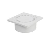 Set 4 pezzi - Chiusino Sifonato Scarico Verticale 100x100 mm PP Grigio Anti Odore Griglia Removibile Doccia Bagno Lavanderia