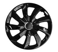 Set 4 pezzi copricerchi neri verniciati per auto 14 pollici universali adatti