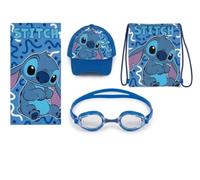 SET 4 PEZZI DISNEY STITCH TELO MARE 70*140 OCCHIALINI CAPPELLINO SACCHETTA