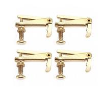 Set 4 Pezzi Fine Tuners in Lega, Regolatori di Corde per Violino 3/4 4/4, Superficie Lucida Oro - Alta Durabilità e Resistenza alla Ruggine, Facile Montaggio e Precisione di