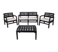 SET 4 PEZZI IN POLIPROPILENE ANTRACITE