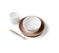 Set 4 pezzi pappa bianco & talpa stampa orsetto - nattou