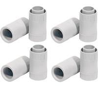 Set 4 pezzi - Raccordo Stagno Tubo Guaina 25mm IP65 Giunto Tecnopolimero Autoestinguente Resistente Urti - Grigio