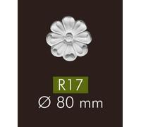 SET 4 PEZZI ROSETTE NMC ARSTYL® R17 DIAMETRO 8 CM IN POLIURETANO ALTA DENSITA'