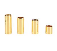 Set 4 Pezzi Slide Bar per Chitarra Elettrica, Metallo Dorato, 4 Misure Diverse - Suono Nitido e Sostenuto, Design Resistente e Versatile per Vari Strumenti