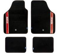 SET 4 PEZZI TAPPETI UNIVERSALI COLORE ROSSO/NERO 03763BRS SPARCO 9644