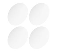 Set 4 Pezzi Vassoi Rotondi in Acrilico Argento Superficie Specchio, Resistente a Rottura, Versatile per Esposizione e Decorazioni Eventi
