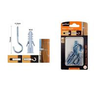 SET 4 PEZZI VITI VITE A GANCIO 4.2X75MM + TASSELLI CON ALETTE TASSELLO M10 90740