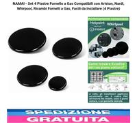 Set 4 Piastre Fornello Gas Universali Compatibili Ariston Nardi