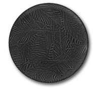 Set 4 Piatti da Tavola Rotondo Breath Nero in Porcellana 31 cm Saturnia