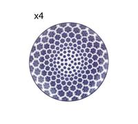 Set 4 piatti frutta geometria fiori blu porcellana Hanami