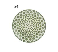 Set 4 piatti frutta geometria fiori verde porcellana Hanami
