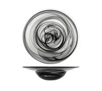 Set 4 piatti marca H&H per pasta nero modello alabastro vetro da Cm 29