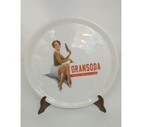 Set 4 Piatti Pizza Orange Soda Saturnia Diam.33cm Porcellana Vintage