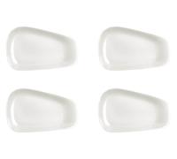 Set 4 Piatti Trapezio 28,5x18x2 cm in Porcellana Allluminica Kaleidos Aluxina Bianchi