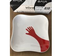 set 4 piattini della tazza latte villeroy & Boch happy hands cherry 17 cm.