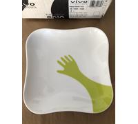 set 4 piattini della tazza latte villeroy & Boch happy hands kiwi 17 cm.