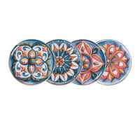 Set 4 Piatto pizza/portata in porcellana Ø 33 cm, made in Italy, Le Maioliche
