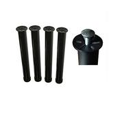 Set 4 Piedi Rete Universali 30 cm Gambe In Ferro Completi di Bulloni - MADE IN ITALY