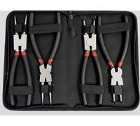 SET 4pz PINZE PER ANELLI ELASTICI INTERNI ESTERNI SEEGER 175mm PRO+ STAHLKAISER