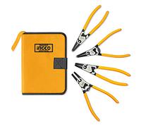 SET 4 PINZE FERMI ANELLI - 180mm - SEEGER INTERNI/ESTERNI CON ASTUCCIO - HCCPS26180 INGCO