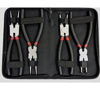 SET 4pz PINZE PER ANELLI ELASTICI INTERNI ESTERNI SEEGER 225mm PRO+ STAHLKAISER