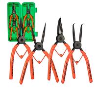 Set 4 Pinze per Anelli Elastici Seeger 7'' interni Esterni Dritte e Angolo 90°