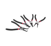 Set 4 pinze seeger per anelli elastici sicurezza pinza dritta curva 90°