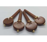 SET 4 PIROLI VIOLA BOSSO MODELLO HEART CON PALLINO E COLLO DORATO
