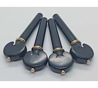 SET 4 PIROLI VIOLA EBANO MODELLO HEART CON PALLINO E COLLARE ORO MISURA A SCELTA