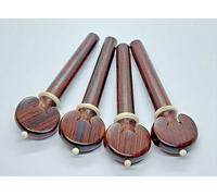 SET 4 PIROLI VIOLA PALISSANDRO MODELLO HEART CON PALLINO E COLLARE BIANCO