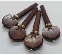 SET 4 PIROLI VIOLA PALISSANDRO MODELLO HEART CON PALLINO E COLLARE ORO