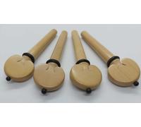 SET 4 PIROLI VIOLINO BOSSO NATURALE INDIANO MODELLO HEART DECORO EBANO